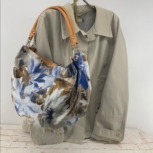 Maurizio Taiuti Large Floral Leather Hobo BIN6